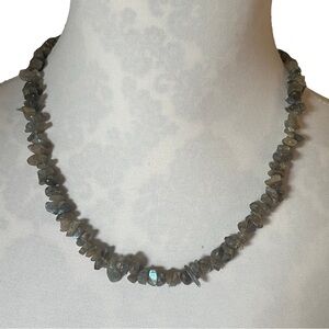 Labradorite Chip Stone Beaded Necklace